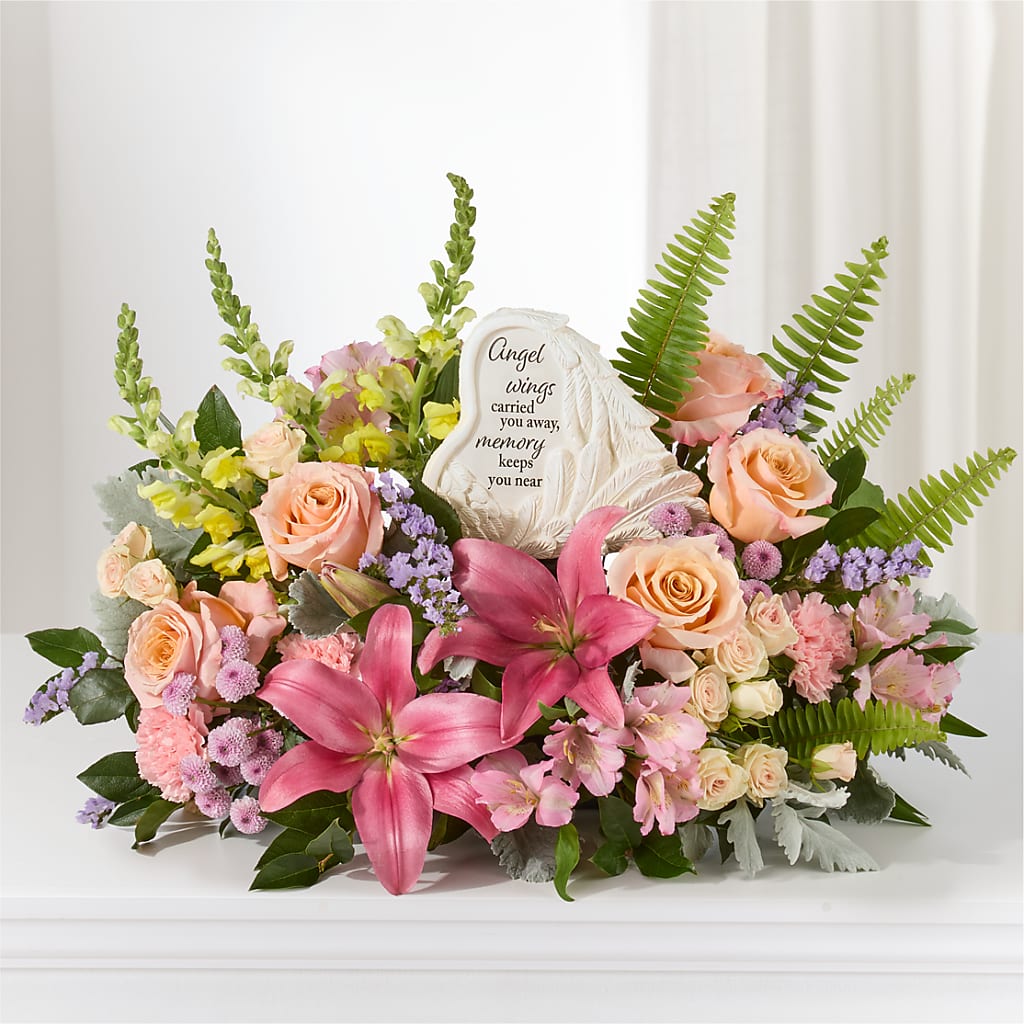 Gentle Light Arrangement – Heavenly Flowers, San Bernardino CA