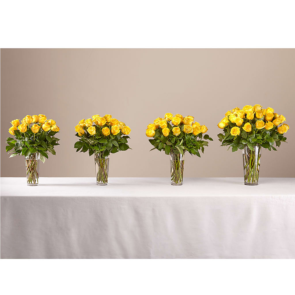 Long Stem Yellow Rose Bouquet – Heavenly Flowers, San Bernardino CA