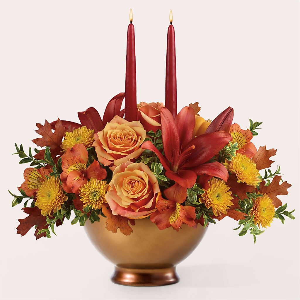 Harvest Table Centerpiece – Heavenly Flowers, San Bernardino CA