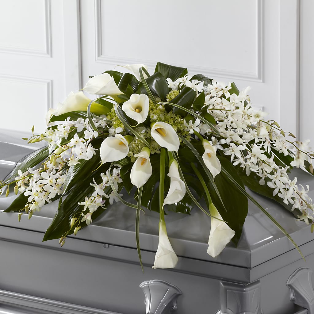 Angel Wings Casket Spray – Heavenly Flowers, San Bernardino CA