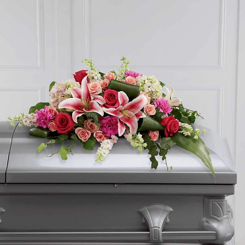 Splendid Grace Casket Spray – Heavenly Flowers, San Bernardino CA
