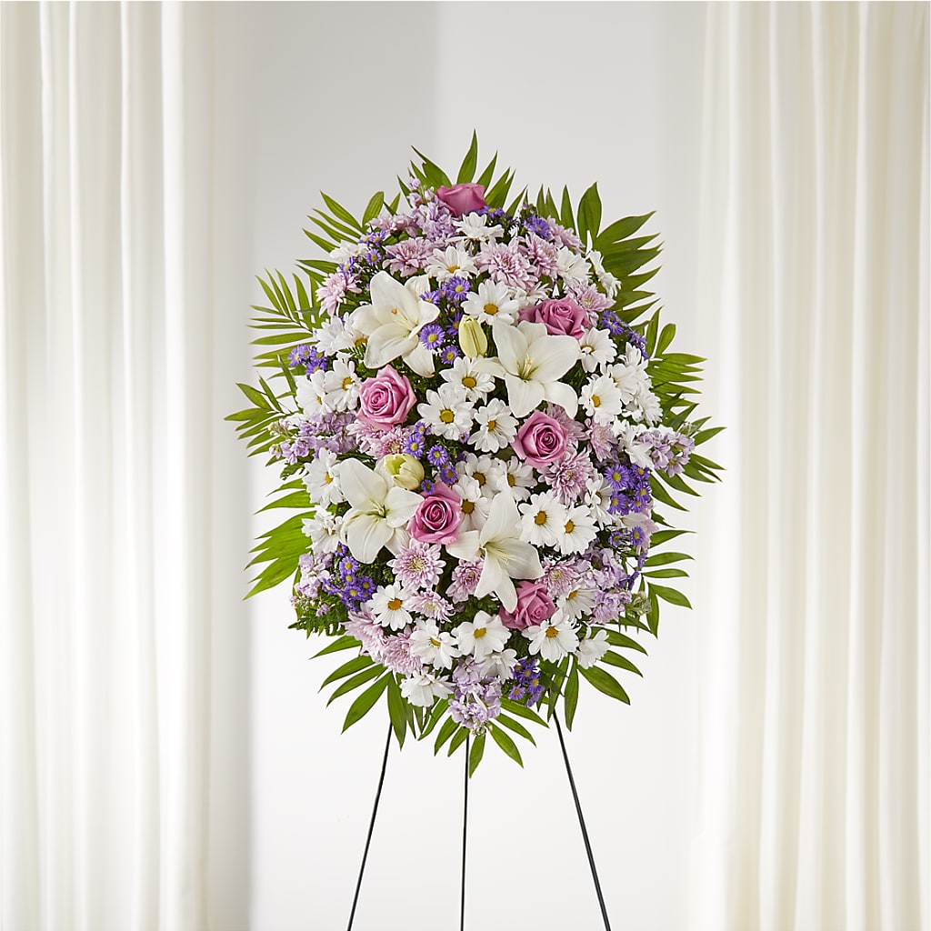 Surrounded by Love Standing Spray – Heavenly Flowers, San Bernardino CA