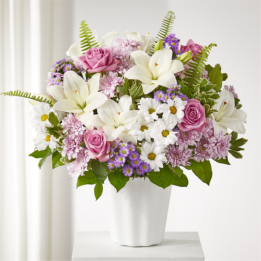 Warmest Thoughts Tabletop Basket – Heavenly Flowers, San Bernardino CA