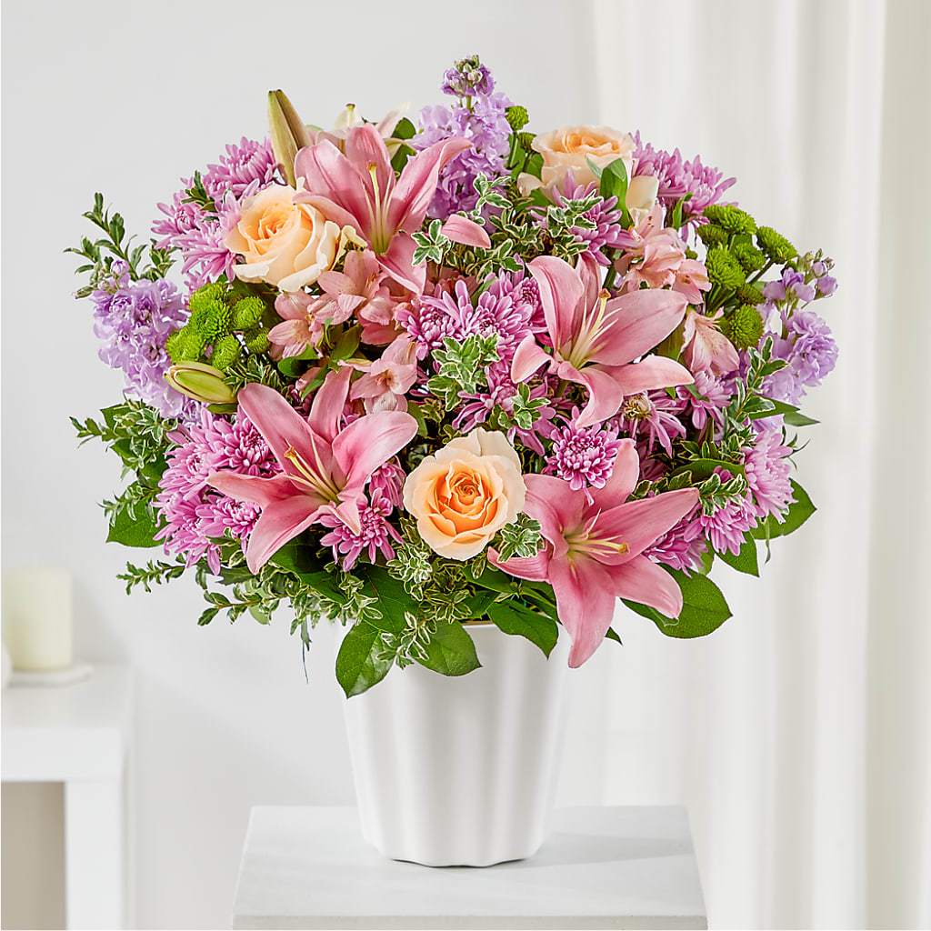 Supportive Embrace Tabletop Basket – Heavenly Flowers, San Bernardino CA