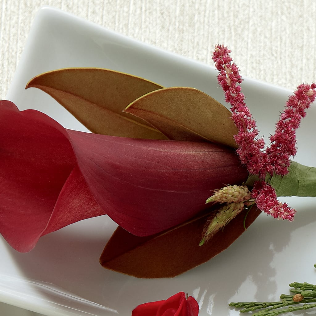 Red Calla Boutonniere – Heavenly Flowers, San Bernardino CA