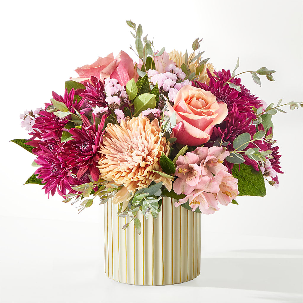 Berry Cobbler Bouquet with Ivory Vase –  Heavenly Flowers, San Bernardino CA